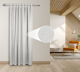  Штора Премиум Рогожка v01 с креплением Петли с липучкой блэкаут