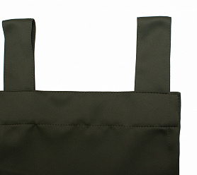 Шторы Премиум темно-зеленые на петлях на липучках блэкаут