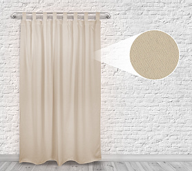 Шторы Премиум кремовые на петлях без липучек блэкаут
