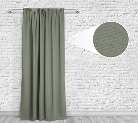 Шторы Премиум зеленые на тесьме блэкаут