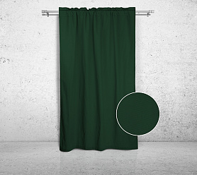 Шторы Стандарт зеленые на кулиске с гребешком в спальню и гостиную
