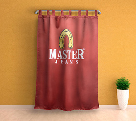 Шторы Премиум с логотипом на петлях без липучек блэкаут