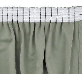 Шторы Премиум зеленые на тесьме блэкаут