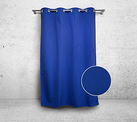 Шторы Стандарт синие на люверсах в спальню и гостиную