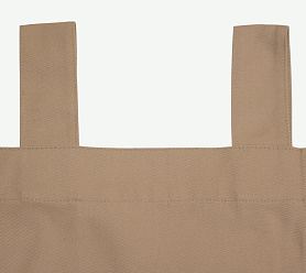 Шторы Стандарт бежевые на петлях на липучках в спальню и гостиную