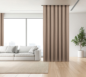 Штора Премиум Рогожка v03 с креплением Люверсы блэкаут