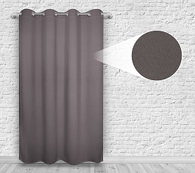 Шторы Премиум светло-коричневые на люверсах блэкаут