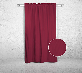 Шторы Стандарт бордовые на кулиске с гребешком в спальню и гостиную