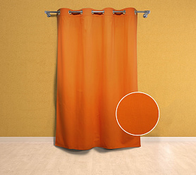 Шторы Эконом оранжевые на люверсах недорогие