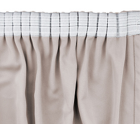 Шторы Премиум бежевые на тесьме блэкаут