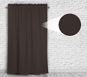 Шторы Премиум коричневые на кулиске с гребешком блэкаут