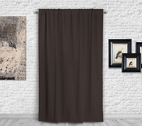 Шторы Премиум коричневые на кулиске блэкаут