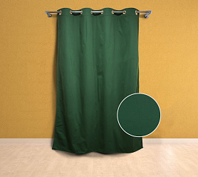 Шторы Эконом зеленые на люверсах недорогие