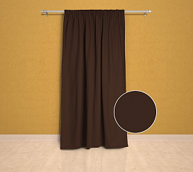 Шторы Эконом шоколад на тесьме недорогие