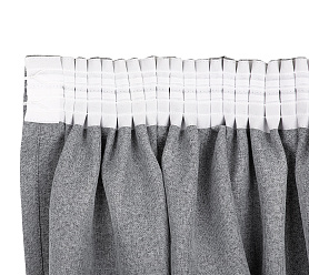 Штора Премиум Рогожка v02 с креплением Шторная тесьма  блэкаут