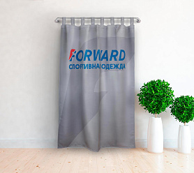 Шторы Премиум с логотипом на петлях без липучек блэкаут