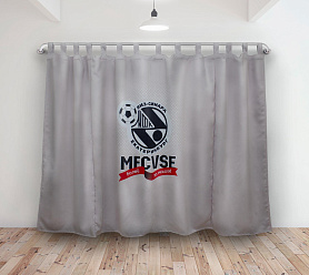 Шторы Премиум с логотипом на петлях без липучек блэкаут