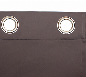 Шторы Премиум светло-коричневые на люверсах блэкаут