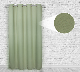 Шторы Премиум зеленые на люверсах блэкаут