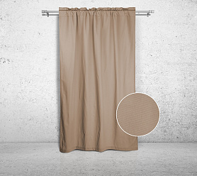 Шторы Стандарт бежевые на кулиске с гребешком в спальню и гостиную
