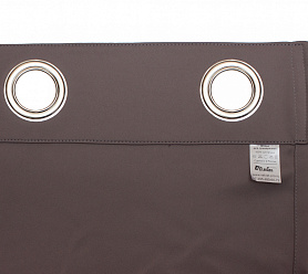 Шторы Премиум светло-коричневые на люверсах блэкаут