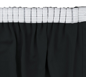 Шторы Премиум черные на тесьме блэкаут