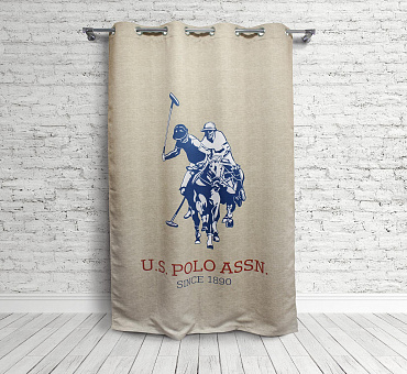 Штора Премиум с логотипом блэкаут