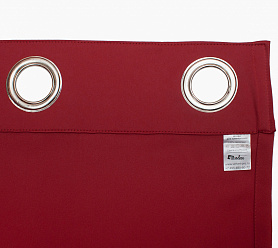 Шторы Премиум красные на люверсах блэкаут