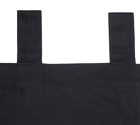 Шторы Стандарт черные на петлях на липучках в спальню и гостиную