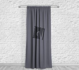 Шторы Премиум с логотипом на тесьме блэкаут