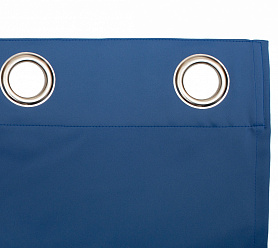 Шторы Премиум синие на люверсах блэкаут