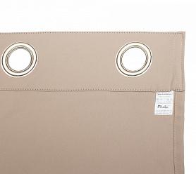 Шторы Премиум бежевые на люверсах блэкаут