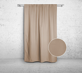 Шторы Стандарт бежевые на кулиске в спальню и гостиную