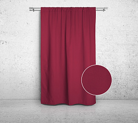 Шторы Стандарт бордовые на кулиске в спальню и гостиную