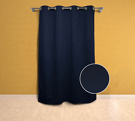 Шторы Эконом синие на люверсах недорогие