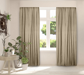 Санди однотонные v12 с креплением Шторная тесьма