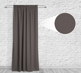 Шторы Премиум светло-коричневые на тесьме блэкаут