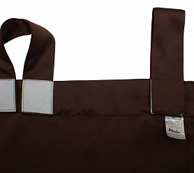 Шторы Премиум коричневые на петлях на липучках блэкаут