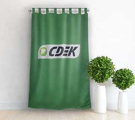 Шторы Премиум с логотипом на петлях без липучек блэкаут