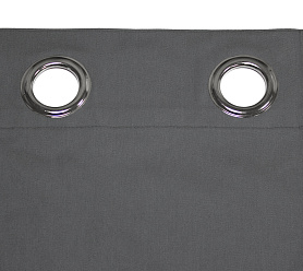 Шторы Стандарт серые на люверсах в спальню и гостиную