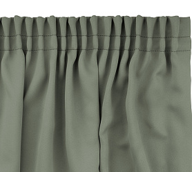 Шторы Премиум зеленые на тесьме блэкаут