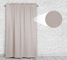 Шторы Премиум бежевые на кулиске с гребешком блэкаут