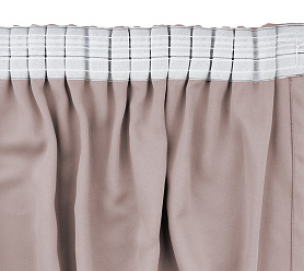 Шторы Премиум персиковые на тесьме блэкаут