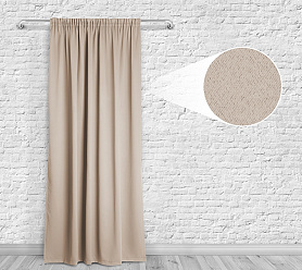 Шторы Премиум кремовые на тесьме блэкаут