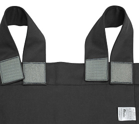 Шторы Стандарт темно-серые на петлях на липучках в спальню и гостиную