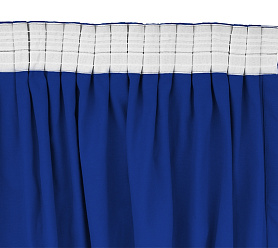 Шторы Стандарт синие на тесьме в спальню и гостиную