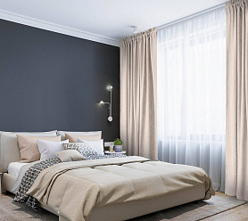 Канвас однотонные v35 с креплением Кулиска с гребешком