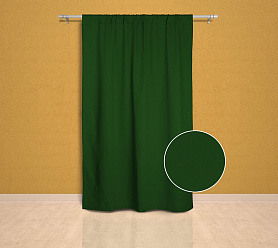 Шторы Эконом зеленые на кулиске недорогие