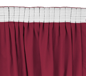 Шторы Стандарт бордовые на тесьме в спальню и гостиную