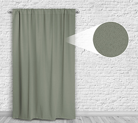 Шторы Премиум зеленые на кулиске блэкаут